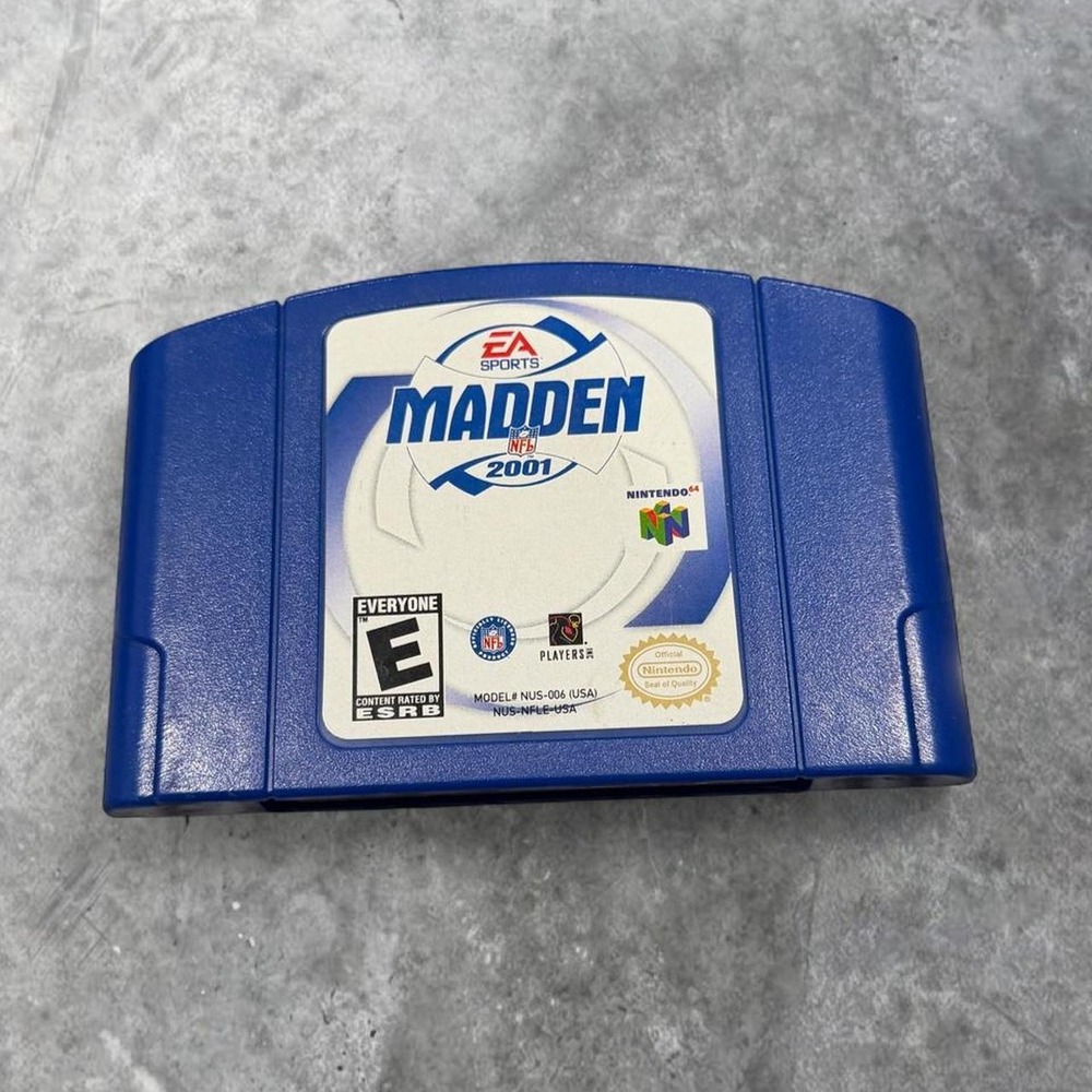 Vintage 2000s EA Sports Madden NFL 2001 Nintendo 64 N64 Video Game Cartridge